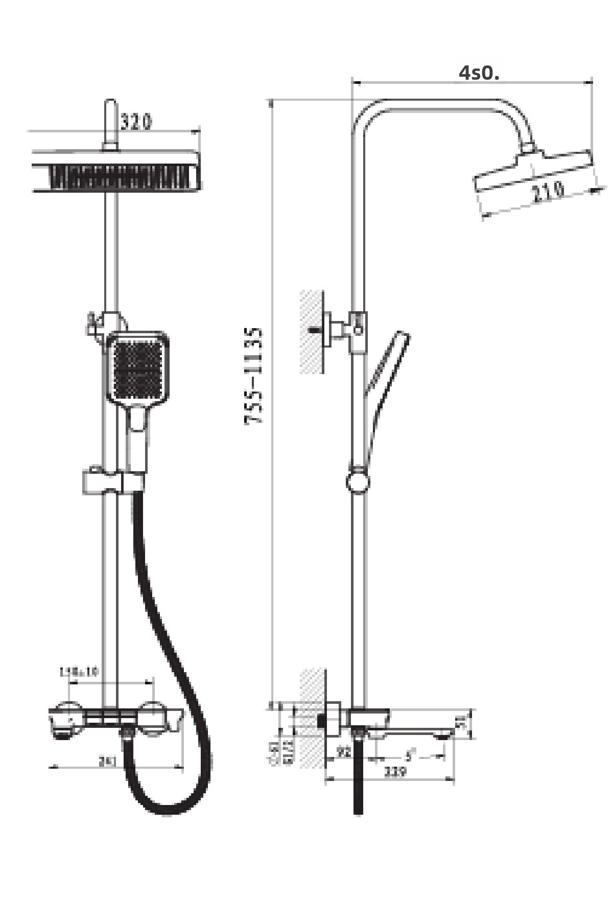 Pierre Cardin Joli̇ Chrome Shower System