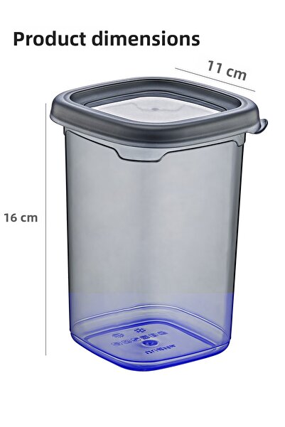 grimorlife 12 Pieces Bianca 1200 ml Food Grocery Storage Container - Deep Freezer and Microwave