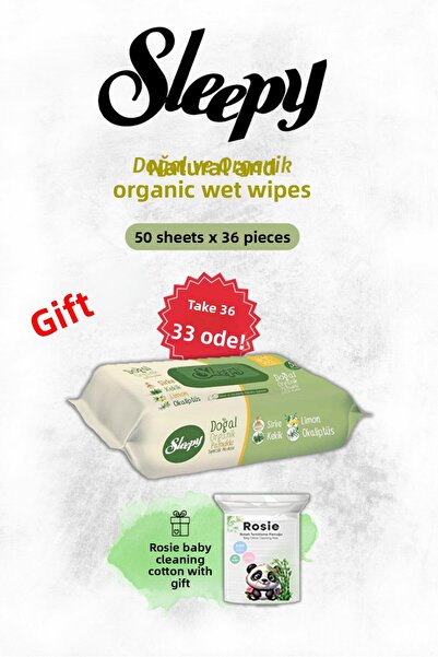 Sleepy Organic Wet Wipes Buy 36 Get 33 Rosie Gift Included
