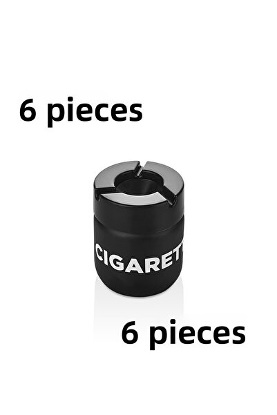 Mons 6 قطع من منافض السجائر الزجاجية غير المعطرة المقاومة للحرارة، منفضة سجائ...