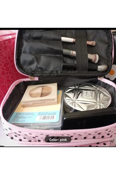 Marmara Makeup Bag Pink Patterned Good Looking Practical