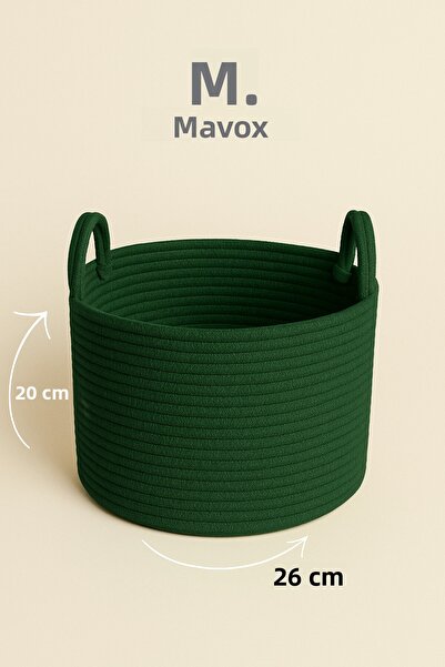 MaVaux Coș din iută din răchită țesută manual natural 20x26 cm – Coș de depoz...