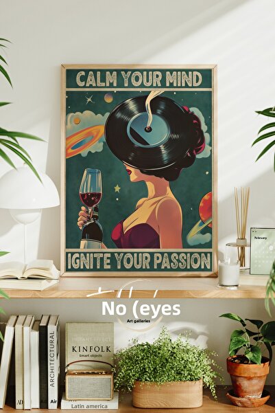 tablodea Calmează-ți mintea Ilustrație suprarealistă Pinterest cu text Figură...