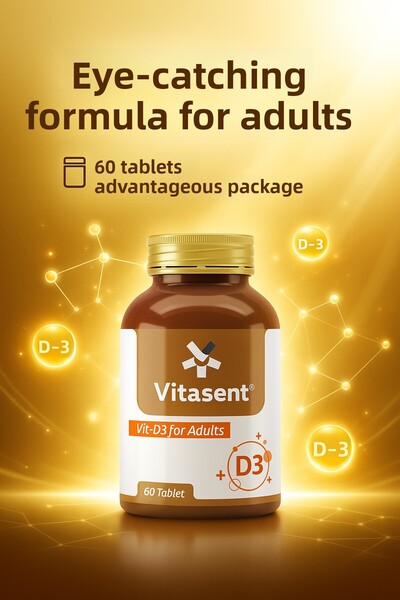 VİTASENT Vitamin D3 1000 Iu – Daily Supplement for Bone, Muscle, and Immune Support