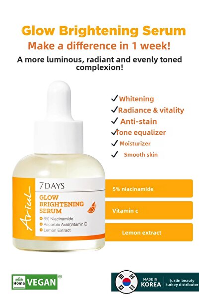 Ariul 7 Days Glow Brightening Serum 20ml - & Tone Equalizing 5% Niacinamide V...