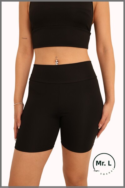 missmaral Women's Black High Waist Lycra Shaping Sports Shorts / Short Leggings Boxer – Comfortable and Stretchy