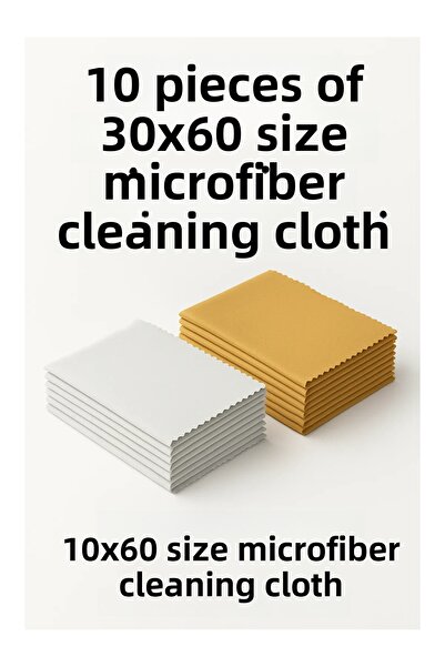 LookBuyTake 10 bucăți cârpă de curățat din microfibră albă 30x60 cm |   Telev...