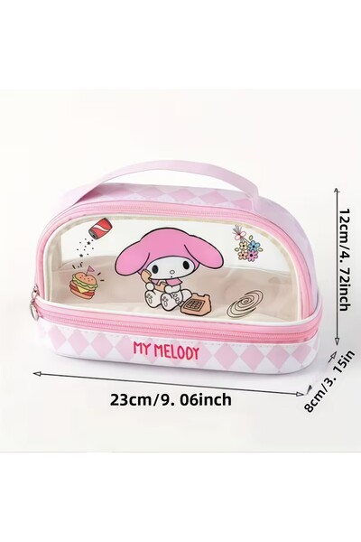 BABUN Large Capacity Erasable Easy-To-Clean Sanrio Kuromi Hello Kitty My Melody Pen Holder