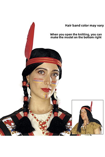 STUMBANNG شعر مستعار هندي مضفر مع شعر مستعار أمريكي أصلي