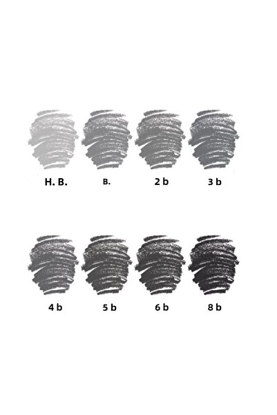 KarmaOfis Sketch Pencil (Hb, B, 2B, 3B, 4B, 5B, 6B, 8B) and Notebook Set (A5 90 Gr)