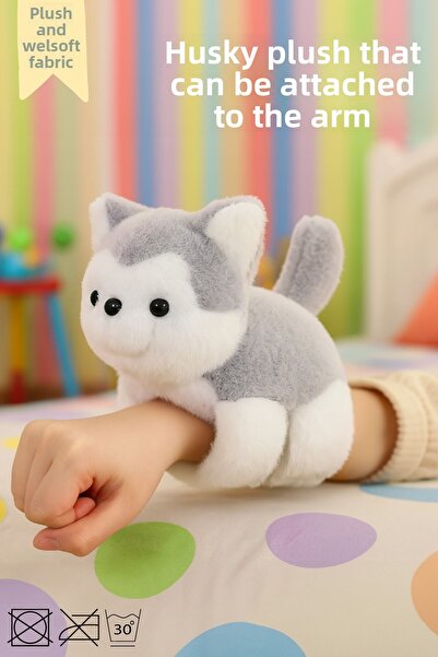 Nandy Home Husky Plush Toy with Cola Can Attachment – Cute Hand Puppet - Plush Toy