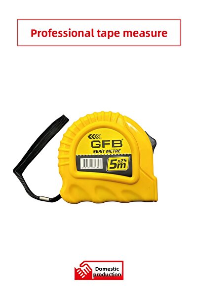 GFB شريط قياس 5×25 مم |   هيكل متين، وقياس دقيق، وآلية قفل تلقائي