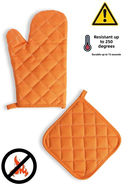 sevilya قفاز فرن مقاوم للحريق ومقبض فرن (1 قفاز 1 مقبض)