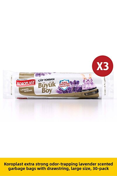 Koroplast لافندر يحبس الرائحة، قمامة كبيرة مجمعة 10x3 قطعة