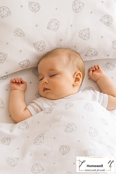 homewell 1St Quality Hypoallergenic Baby Kids Bedding Set Made from Natural Anatolian Cotton Daimond Diamond Pattern