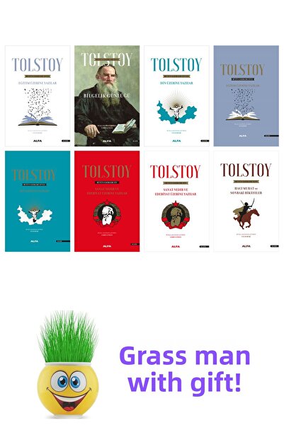 Alfa Yayınları Lev Nikolayeviç Tolstoy 8 Kitap Seti + Çim Adam Hediye