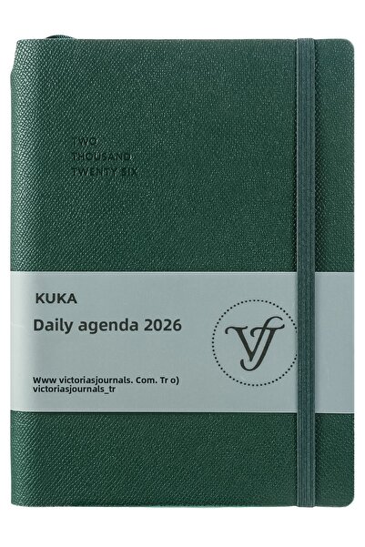 Victoria's Journals Kuka 2026 Daily Agenda A5 (14X21Cm) Flexible Cover Ivory 80Gr.