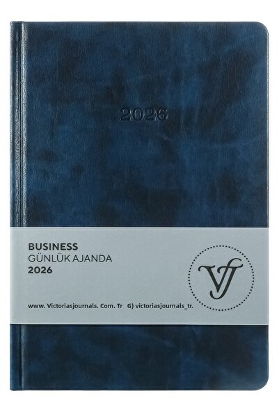 Victoria's Journals Business 2026 Daily Agenda 17X24Cm Hard Cover Ivory 80Gr. With a Bookmark