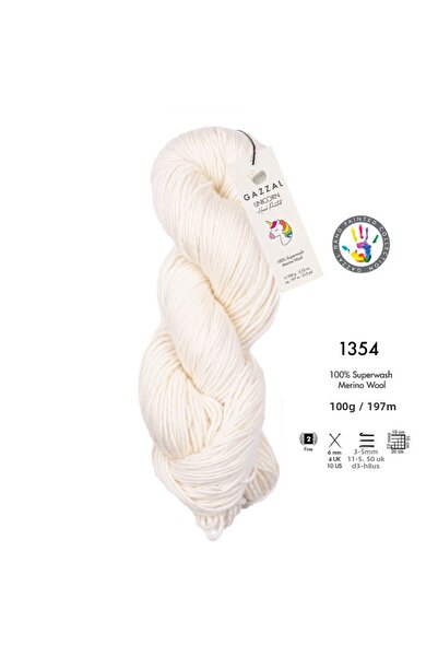 Gazzal Υπολογιστής ικανοί στην προσχόλαση Πλεκτομηχανής Πλεκτό Κλωστή 100 gr 197 mt 100% Superwash Merino Wool Χρωματισμένο νήμα για ζωγραφική στο χέρι