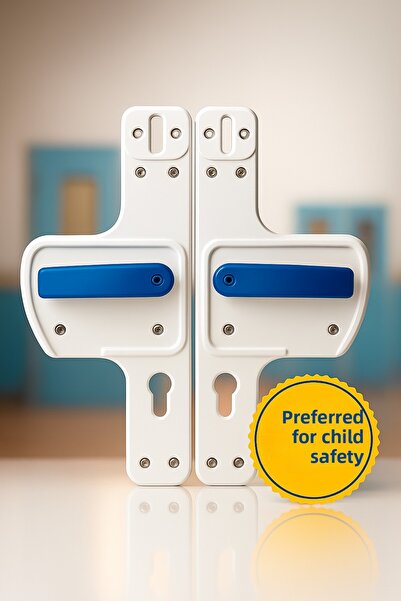 Life 360 Barrier Door Handle |   White-Navy Blue |   Child Safe |   Suitable ...