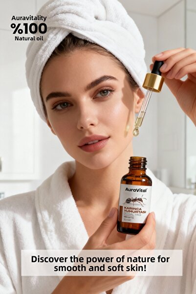 AuraVital زيت بيض النمل 30 مل طبيعي 100% - زيت لتقليل الشعر والعناية بالبشرة بعد إزالة الشعر