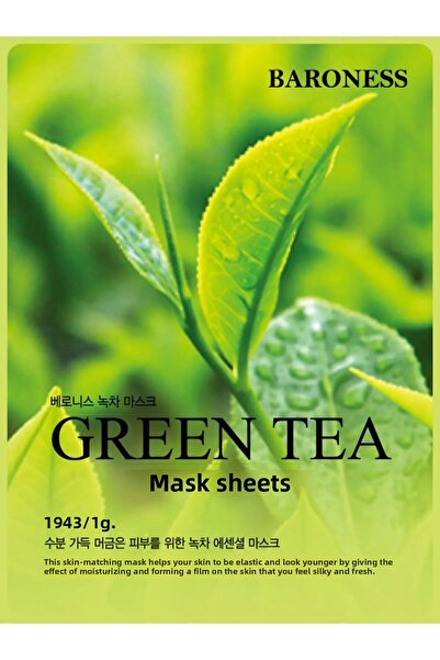 Baroness Green Tea Mask Sheet, 21 g - Mască foaie cu extract de ceai verde