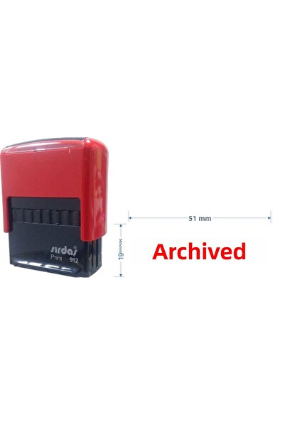 Sırdaş 912 ختم أحمر آلي مع كتابة "مسجلة" باللون الأحمر