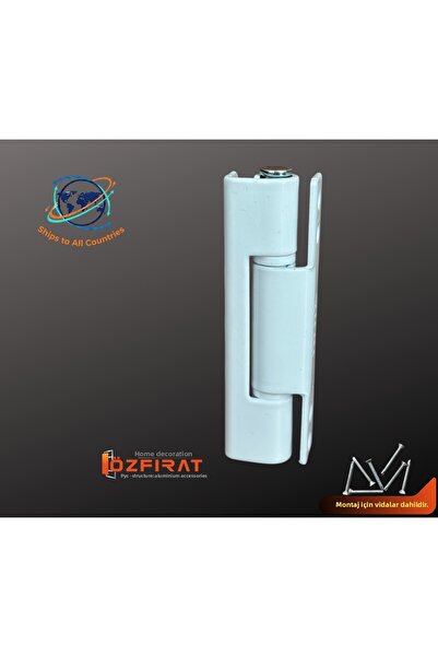ÖZFIRAT PVC YAPI White Color 90 mm Pvc Pimapen Door Hinge, All Steel