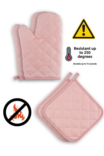 sevilya قفازات وحوامل فرن مقاومة للحريق والحرارة (قفازان، ومقبضان)