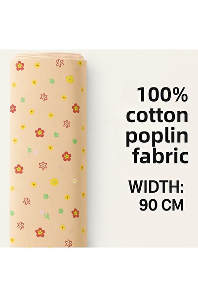 MEKİK MANİFATURA قماش بوبلين قطني 100%، عرض 90 سم، قماش للخياطة والهوايات