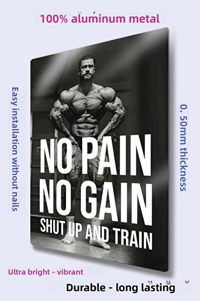 DekorHane Metal Print - Cbum, Chris Bumstead, Fitness Motivation, Gym Decor, Bodybuilding Chart