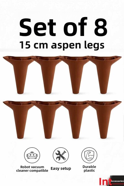 İMT AKSESUAR Aspen 15 cm (Set of 8) Sofa Base Cabinet Tv Unit Bedroom Console...