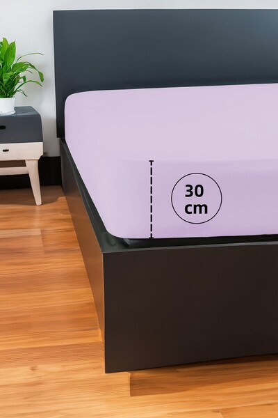 GAMA HOME 100% Cotton Fitted Sheet - 100X200 cm - 30 cm Edge Height - Organic and Comfortable