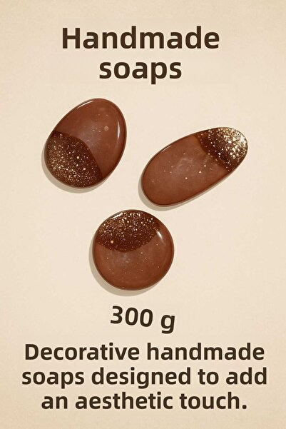 SOO SOAP مجموعة صابون زخرفية من ثلاث قطع