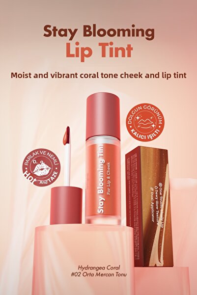 UNPA Moist and Vibrant Coral Tone Cheek and Lip Tint Unpa Bubi Bubi Stay Blooming Tint