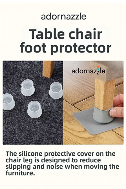 adornazzle Chair Foot Protector, Table Foot Protection Device, Non-Scratch for Hardwood Ceramic