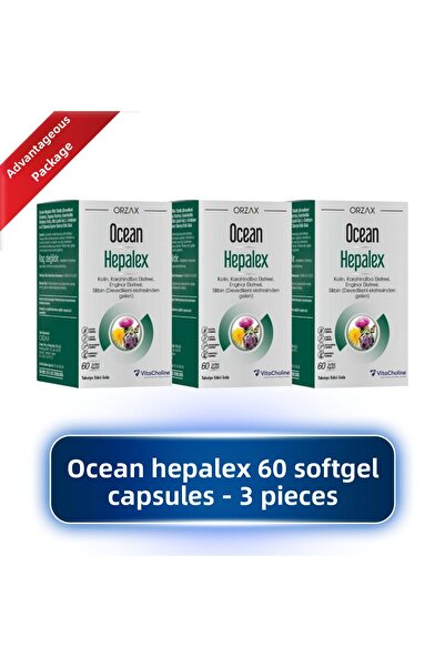 Orzax Ocean Hepalex 60 Softgel Capsules 3 Pieces