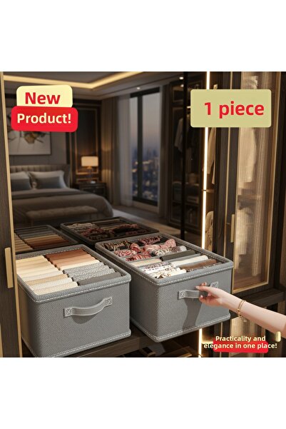 Textia Home Organizator pentru dulap, gri-45cmx25cmx20-Organizator pentru raf...