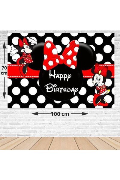 Parti Dükkanım Πανό γενεθλίων Μίνι Μάους χωρίς φωτογραφία 70*100 εκ.