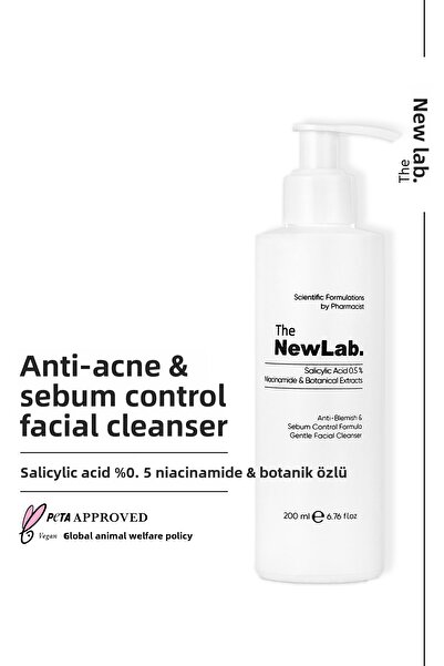 The NewLab Cleansing Gel for Oily and Acne Prone Skin 200 ml (0.5% SALICYLIC ...