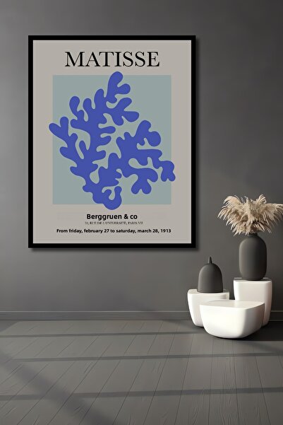 Teona Ahşap Tablou decorativ din lemn dreptunghiular cu aspect de rama de alge marine Matisse