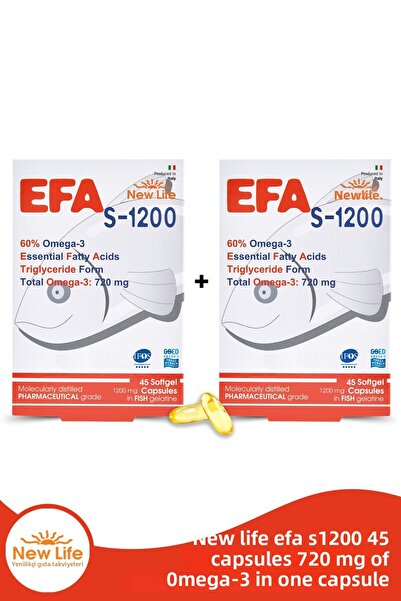 New Life إيفا أوميجا 3 إس-1200 45 كبسولة 2 قطعة
