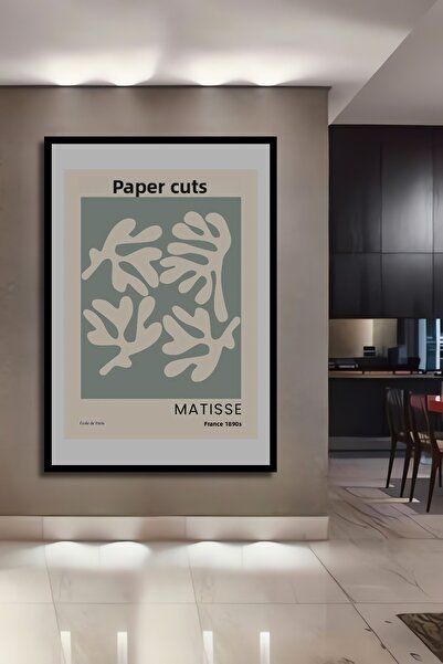 Teona Ahşap Tablou decorativ din lemn dreptunghiular Matisse Papiers Decoupes Aspect cadru
