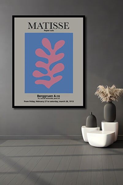 Teona Ahşap Tablou decorativ din lemn dreptunghiular Matisse Papiers Decoupes Aspect cadru