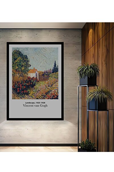 Teona Ahşap Tablou decorativ din lemn dreptunghiular Vincent van Gogh Aspect cadru de grădină