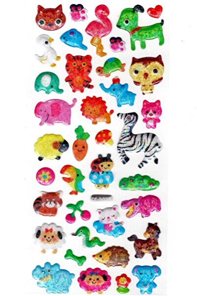 Limmy Стикери за планер с релефен дизайн "Горски животни" 18x9 см - Dfh020