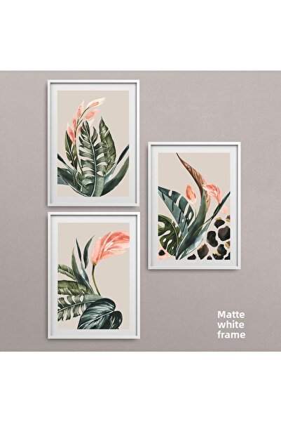 HOMEPACK Λευκό Πλαστικοποιημένο Σετ Πλαίσιο 3 τεμαχίων Πίνακας Hpn027