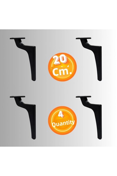 CAN METAL 20 CM picior metalic pentru scaun, picior pentru mobilă, picior pen...