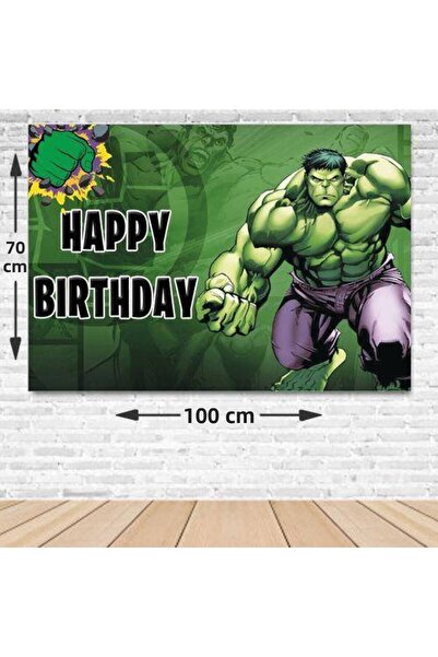 Parti Dükkanım Banner aniversar Hulk 70*100 cm