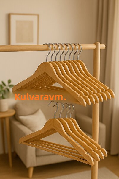 KULVARAVM 18 Ξύλινες κρεμάστρες για ρούχα και ρούχα